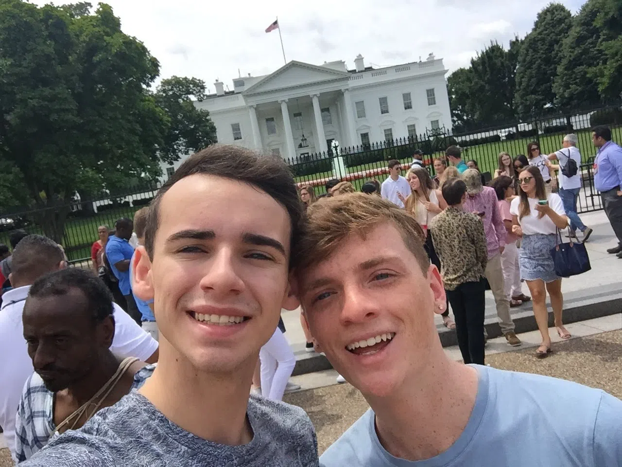 Selfie in front of the White House during our 2019 D.C. trip