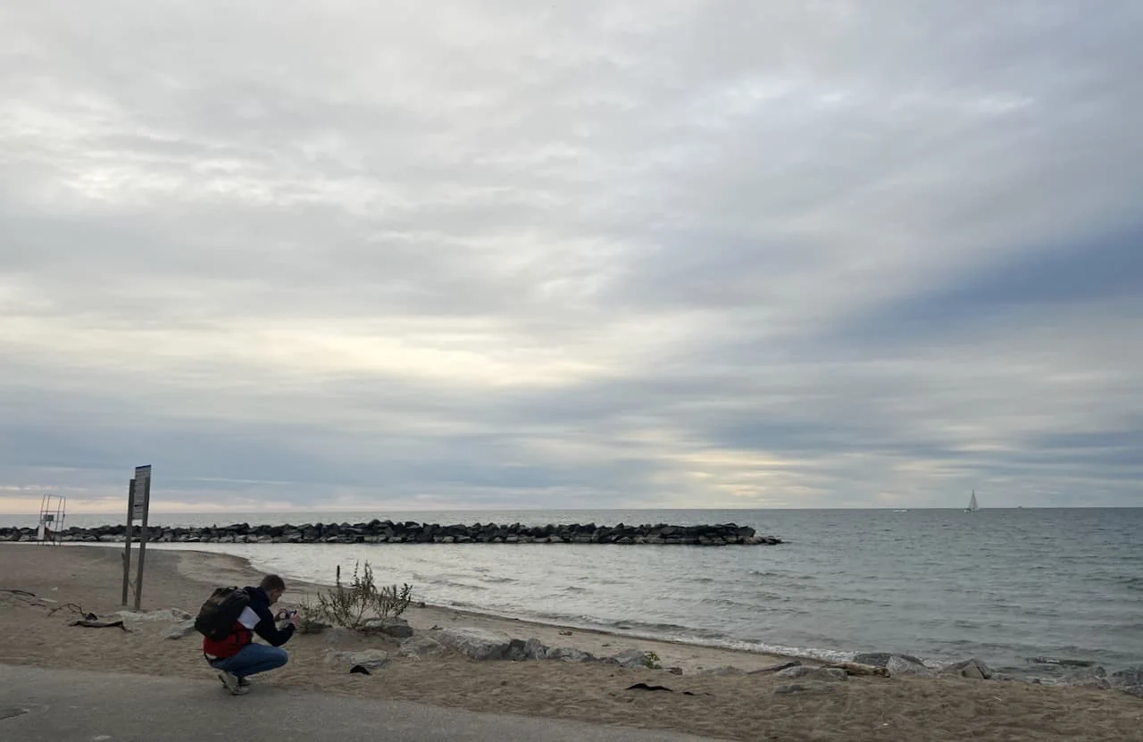 The eastern portion of Hanlan's Island Beach (which is clothing-optional in the summer).